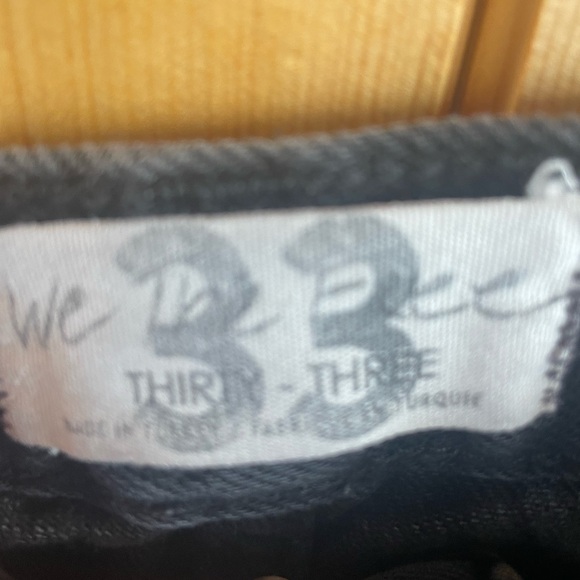 Free People Maggie Distressed Wide Leg Cropped Jeans Black Size 33 - Picture 6 of 7